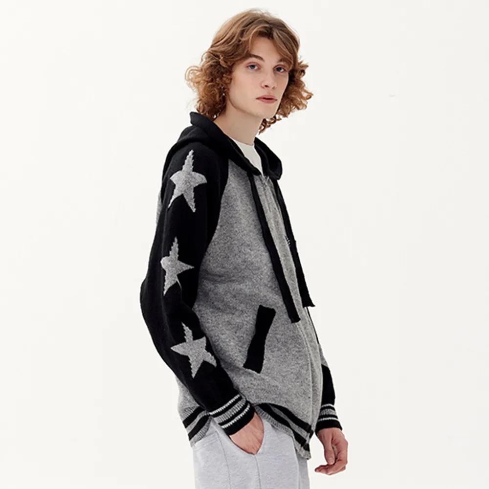 American Retro Stars Cardigan Hoodies