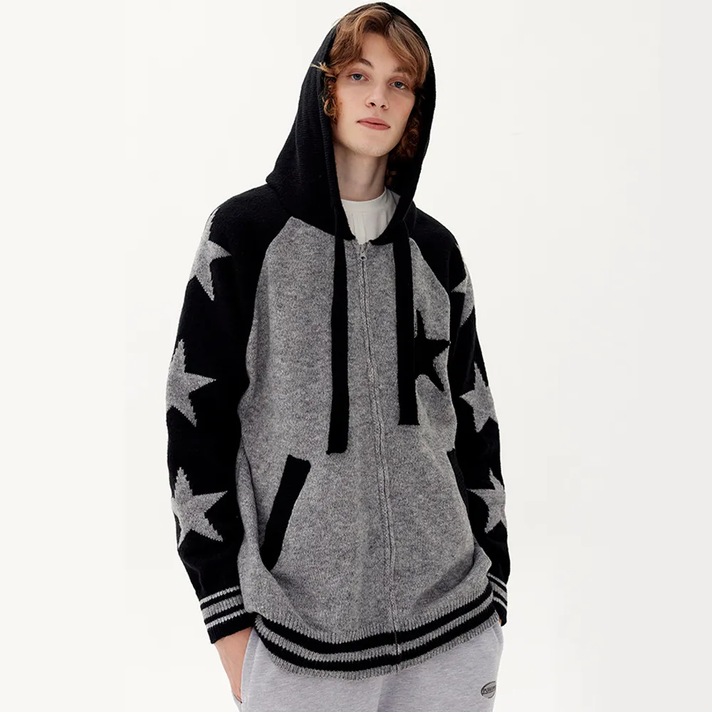 American Retro Stars Cardigan Hoodies