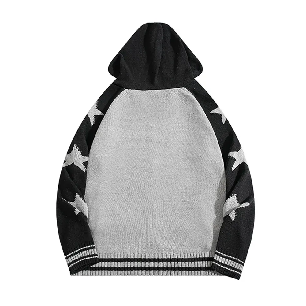 American Retro Stars Cardigan Hoodies