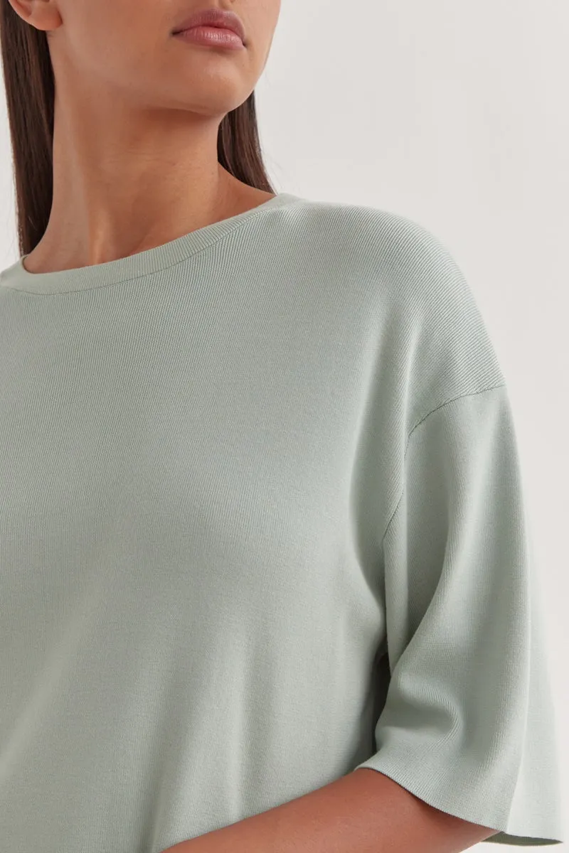 Assembly Label - Milano Knit Oversized Tee - Ocean Green