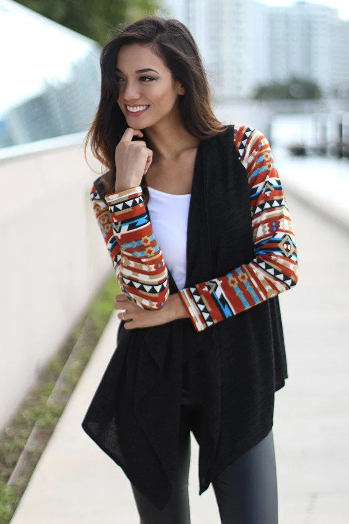 Black and Rust Cardigan