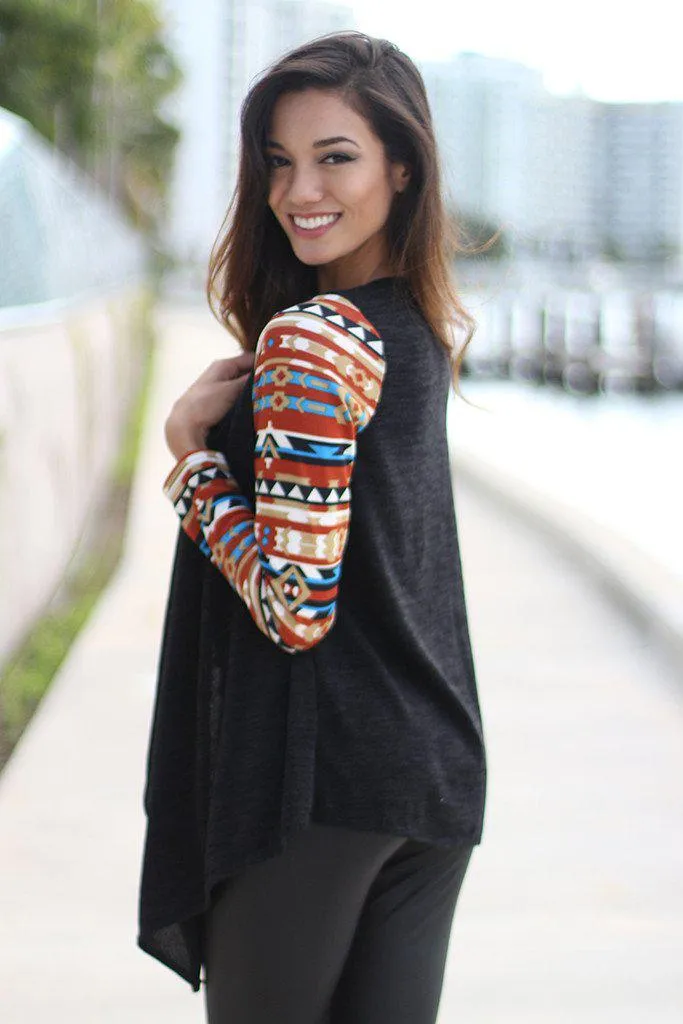 Black and Rust Cardigan