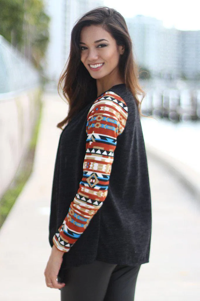 Black and Rust Cardigan