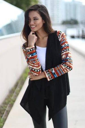 Black and Rust Cardigan