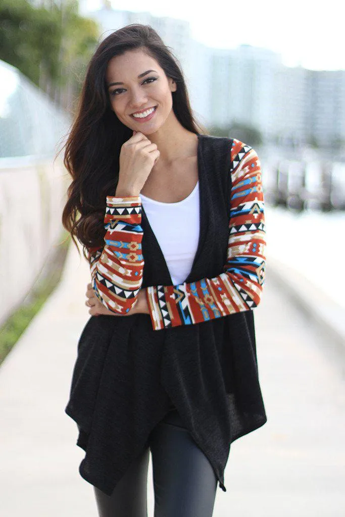 Black and Rust Cardigan
