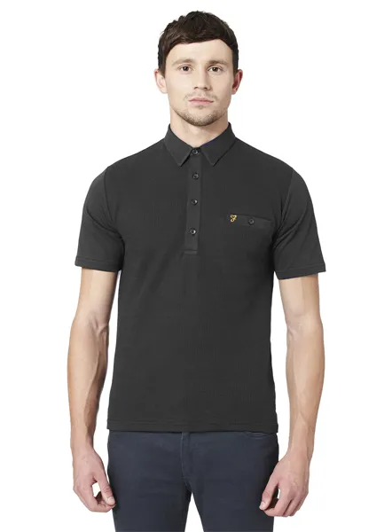 Black Lester Short Sleeve Polo Shirt