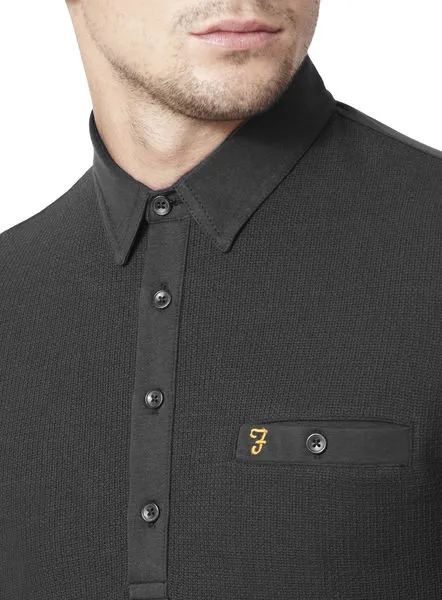 Black Lester Short Sleeve Polo Shirt