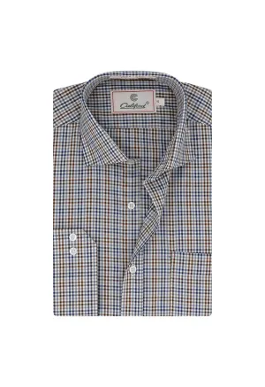 Blue & brown Checks / ITALIAN- 102383-1