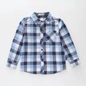 Blue Check Cotton Shirt