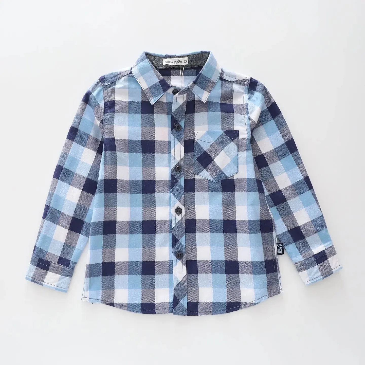 Blue Check Cotton Shirt