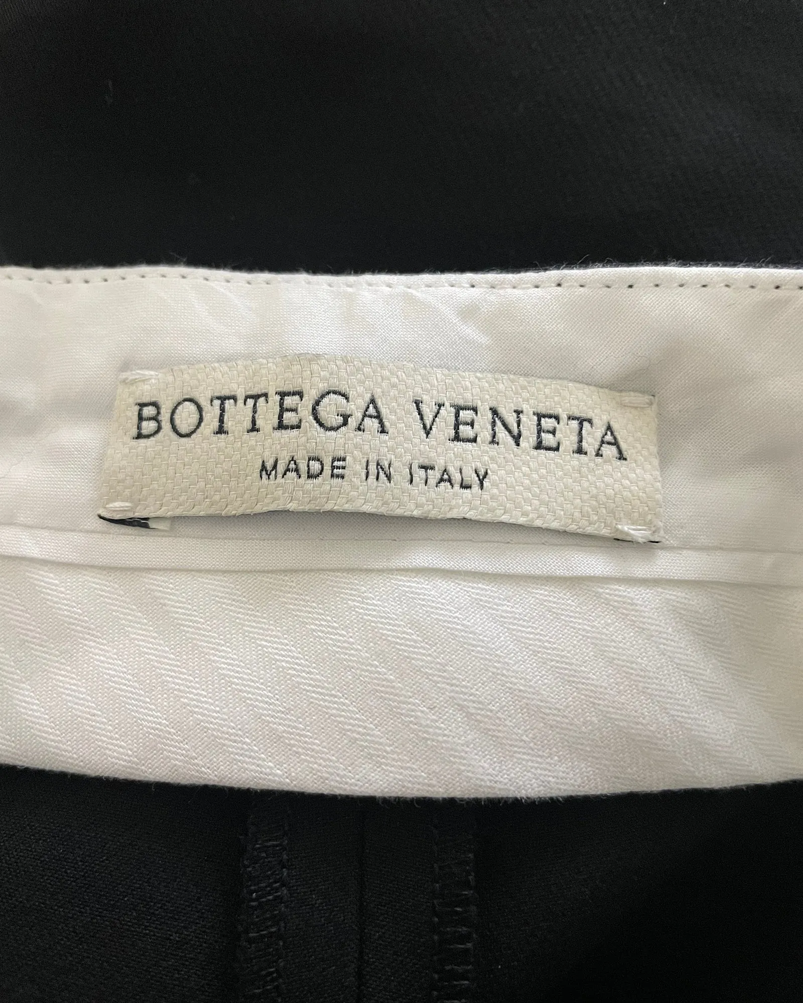 Bottega Veneta Pleated Trousers in Black Acetate