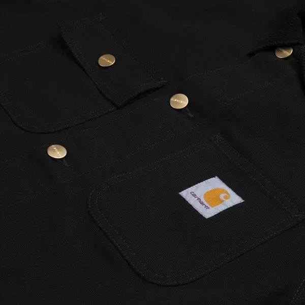 Carhartt WIP Michigan Chore Coat Spring Black Rinsed Canvas