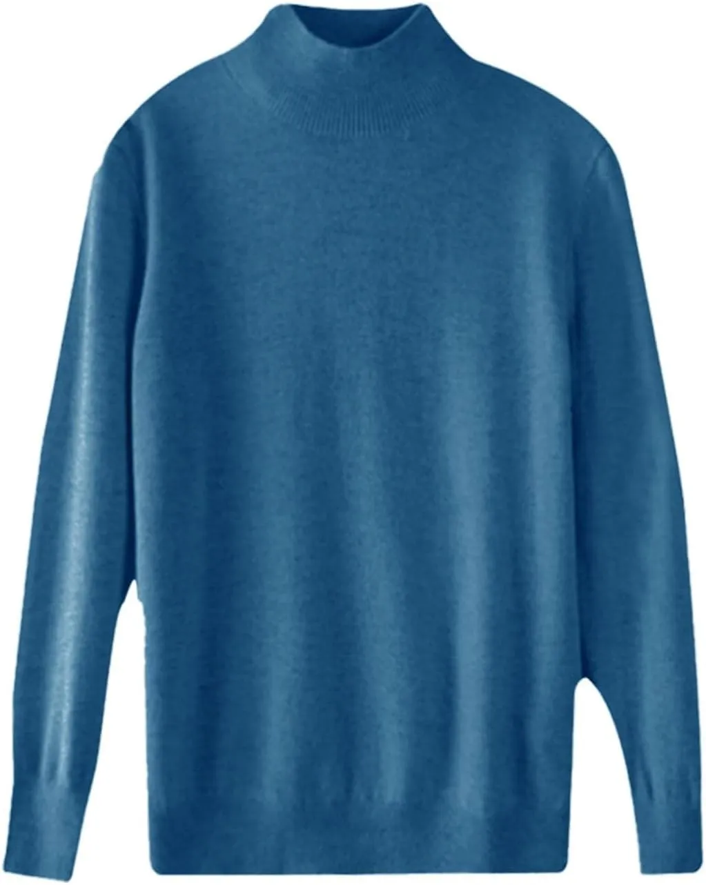 Cashmere Sweaters for Women Mock Neck Comfy Soft Long Sleeve Sweater Pullover Cashmere Fall Thin Sweater Tops