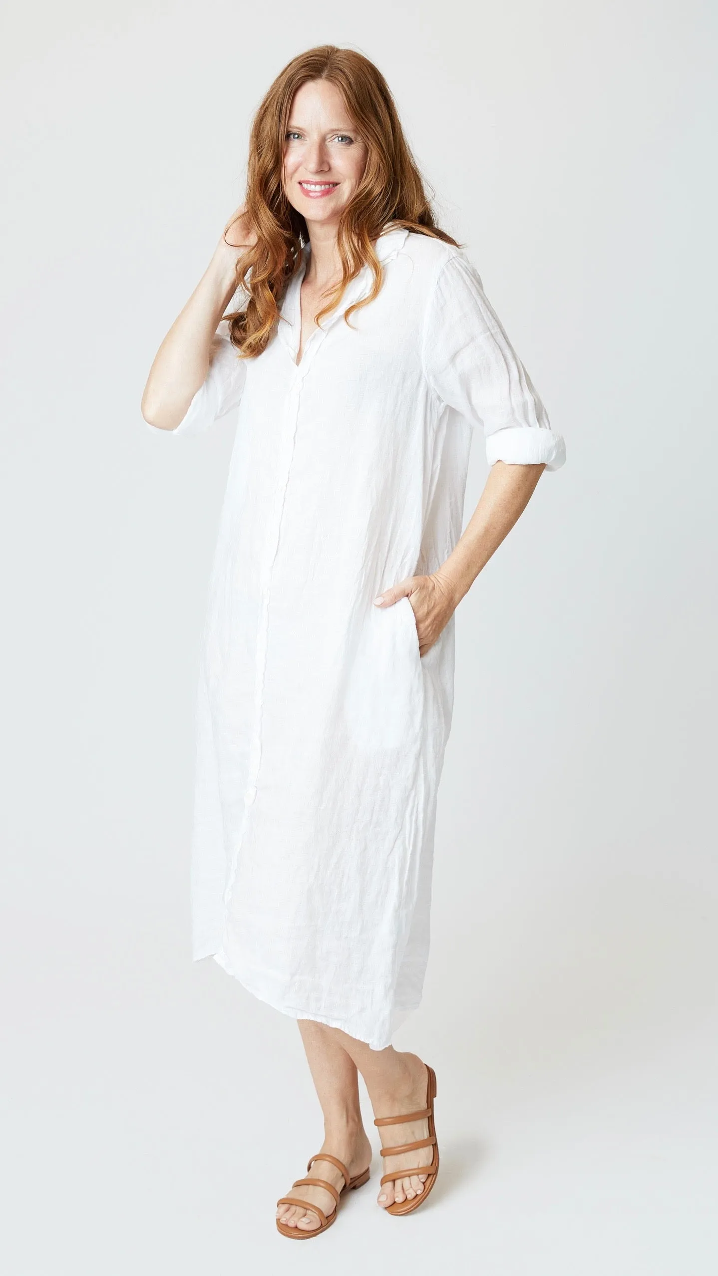 CP Shades Maxi Dress in Handkerchief Linen
