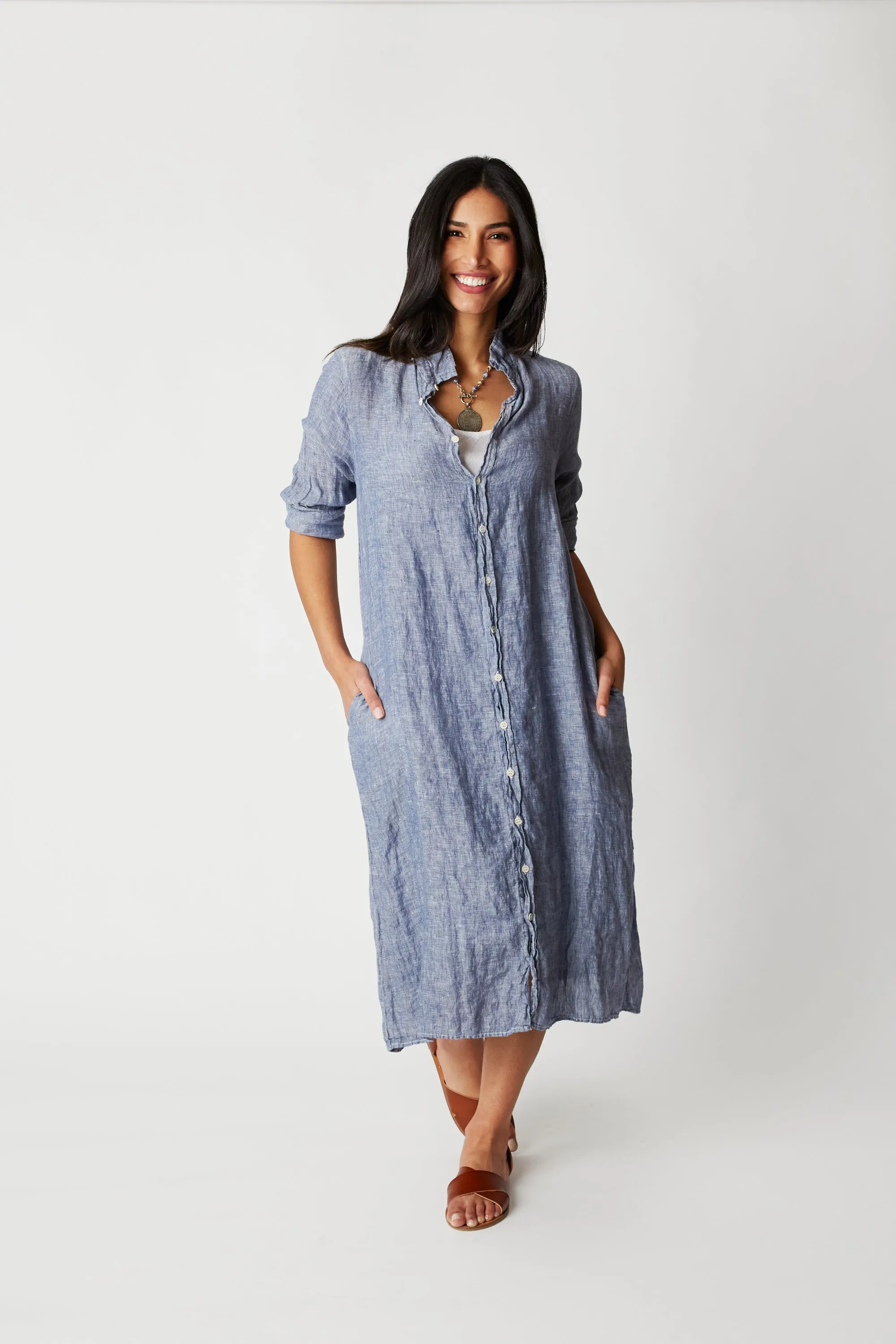 CP Shades Maxi Dress in Handkerchief Linen