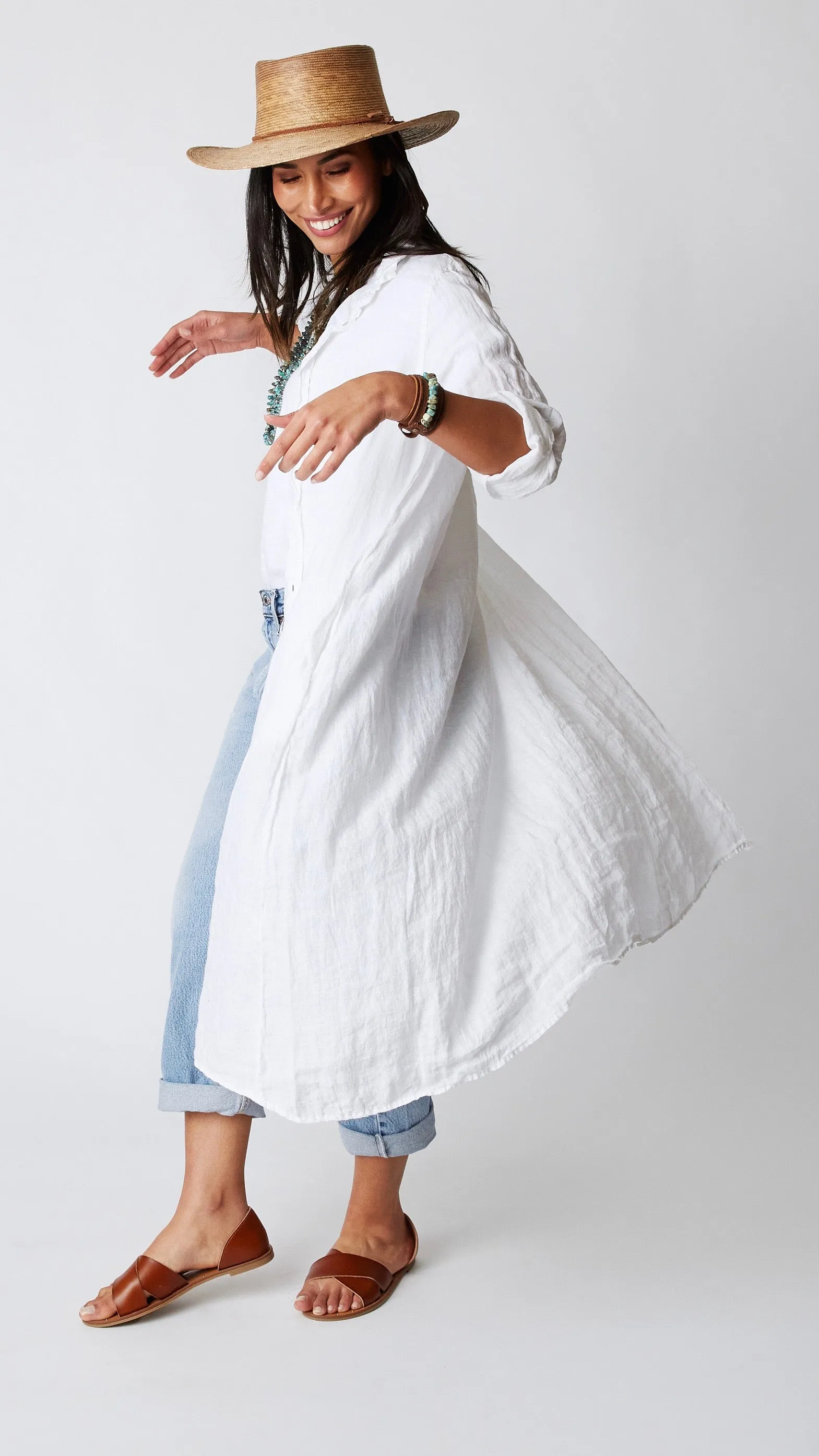 CP Shades Maxi Dress in Handkerchief Linen