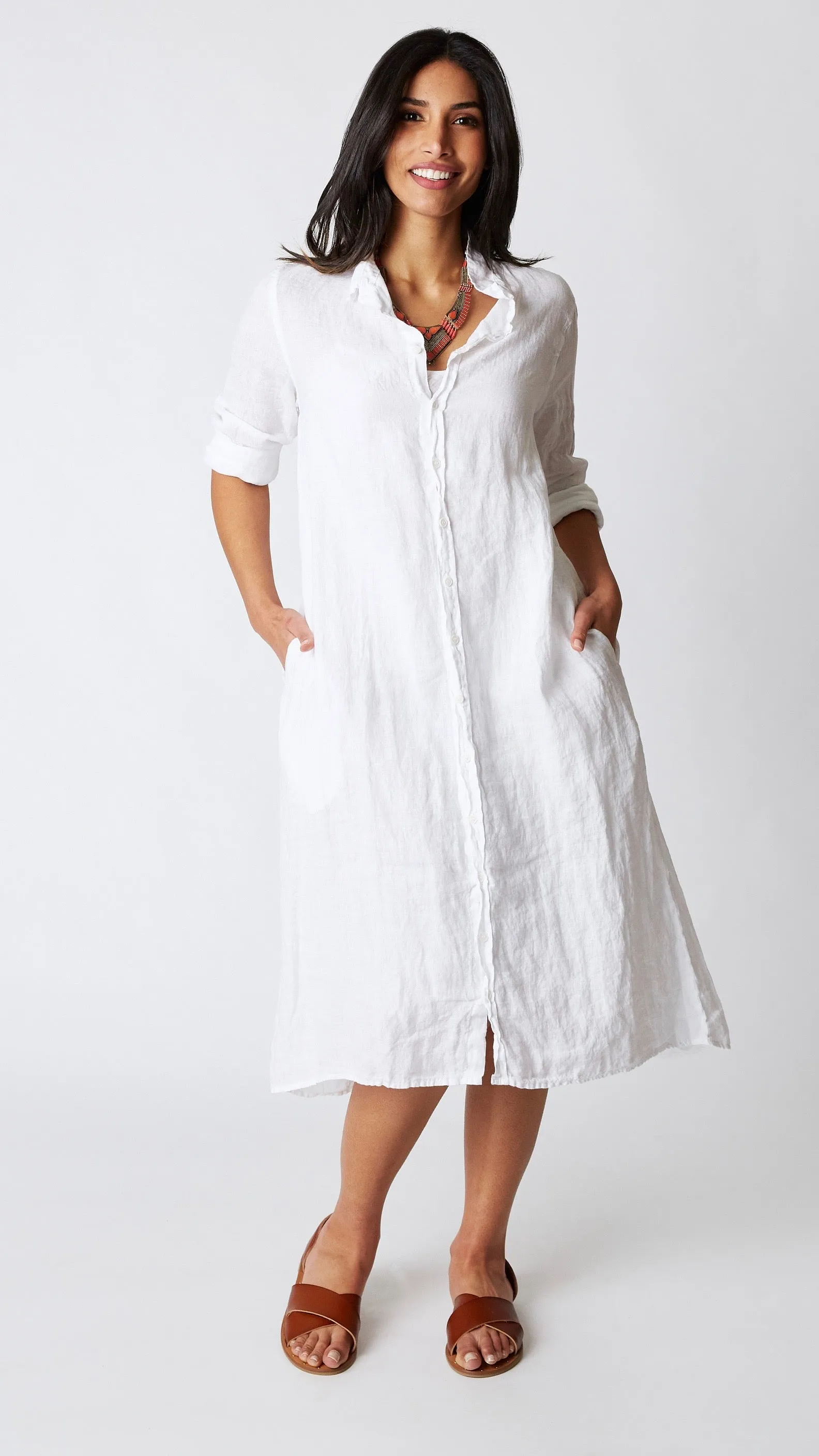 CP Shades Maxi Dress in Handkerchief Linen