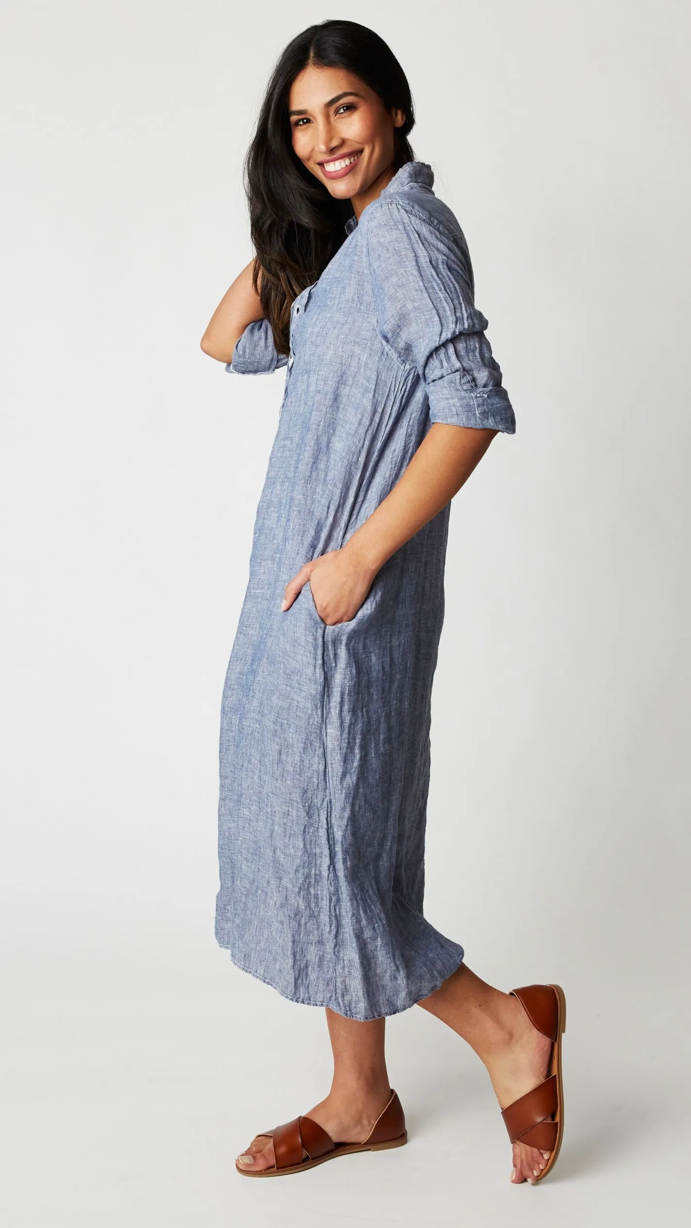 CP Shades Maxi Dress in Handkerchief Linen