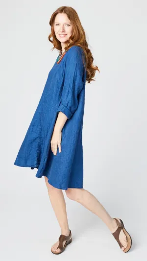 CP Shades Prity Dress - Indigo Linen Twill