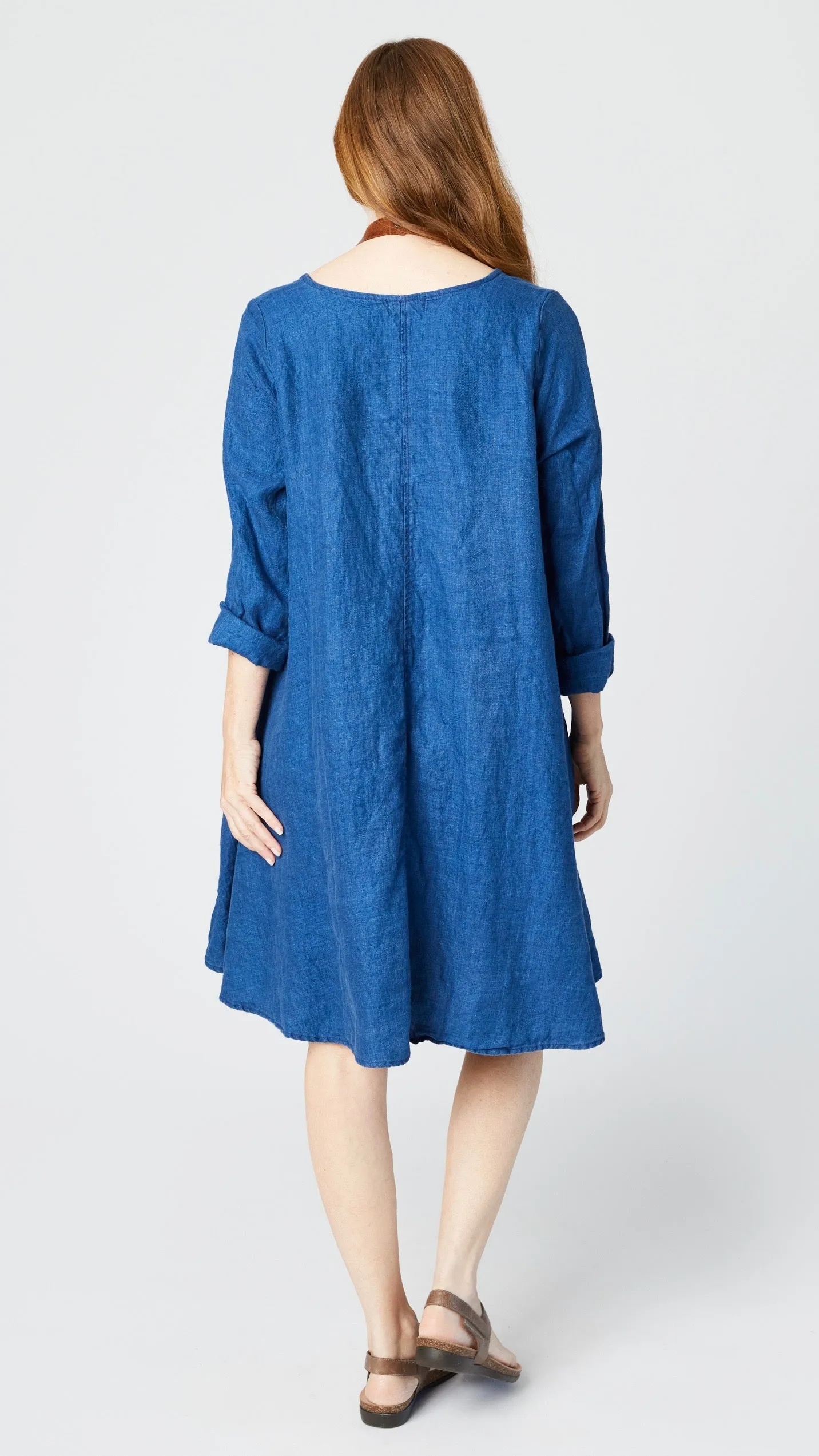 CP Shades Prity Dress - Indigo Linen Twill