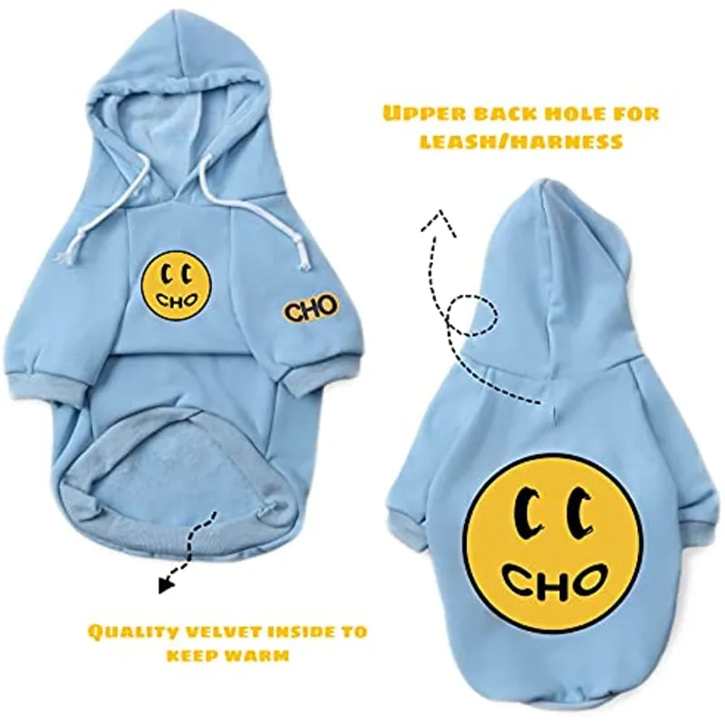 Dog Hoodie Clothing, Cats Hoodies, Stylish Streetwear Blue Dog Sweatshirt Tracksuits, Dog Outfit For Dog Cat Puppy