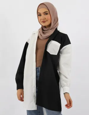 Escape Longline Colour Block Shirt
