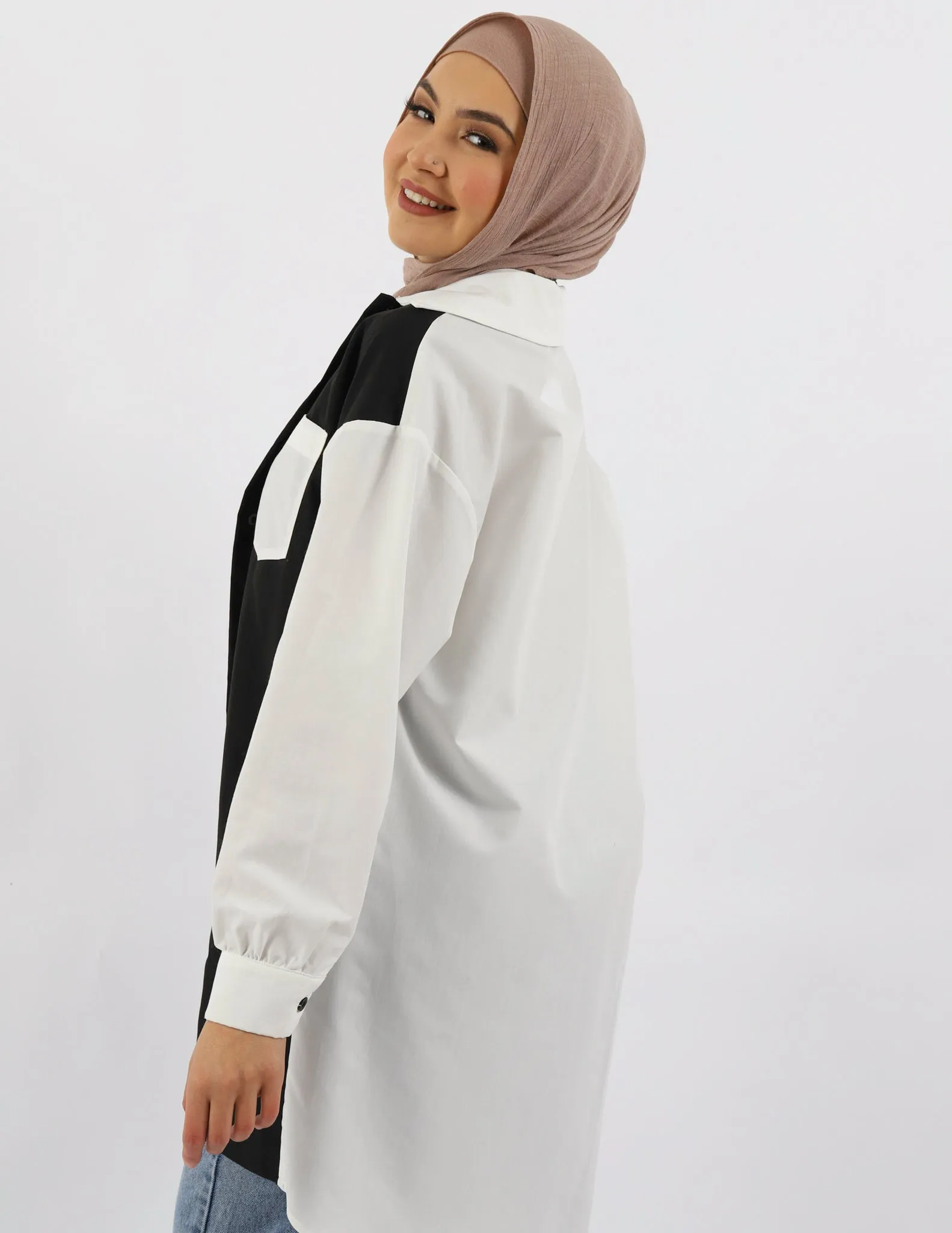 Escape Longline Colour Block Shirt