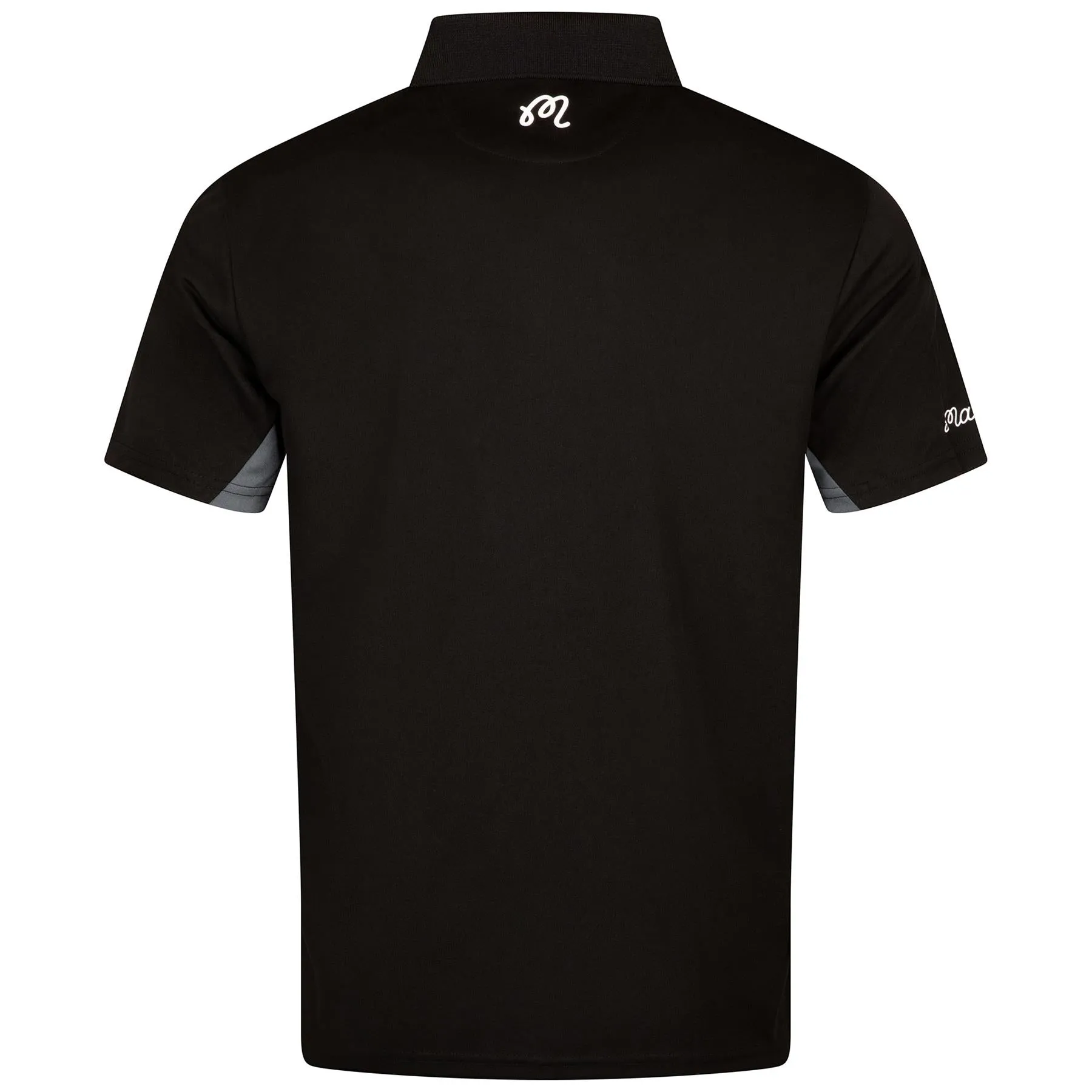 Evergreen Paneled Performance Pique Polo Black/Charcoal - W24