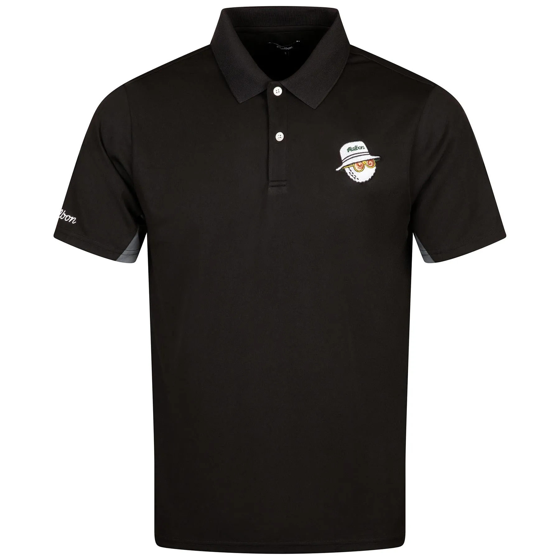 Evergreen Paneled Performance Pique Polo Black/Charcoal - W24