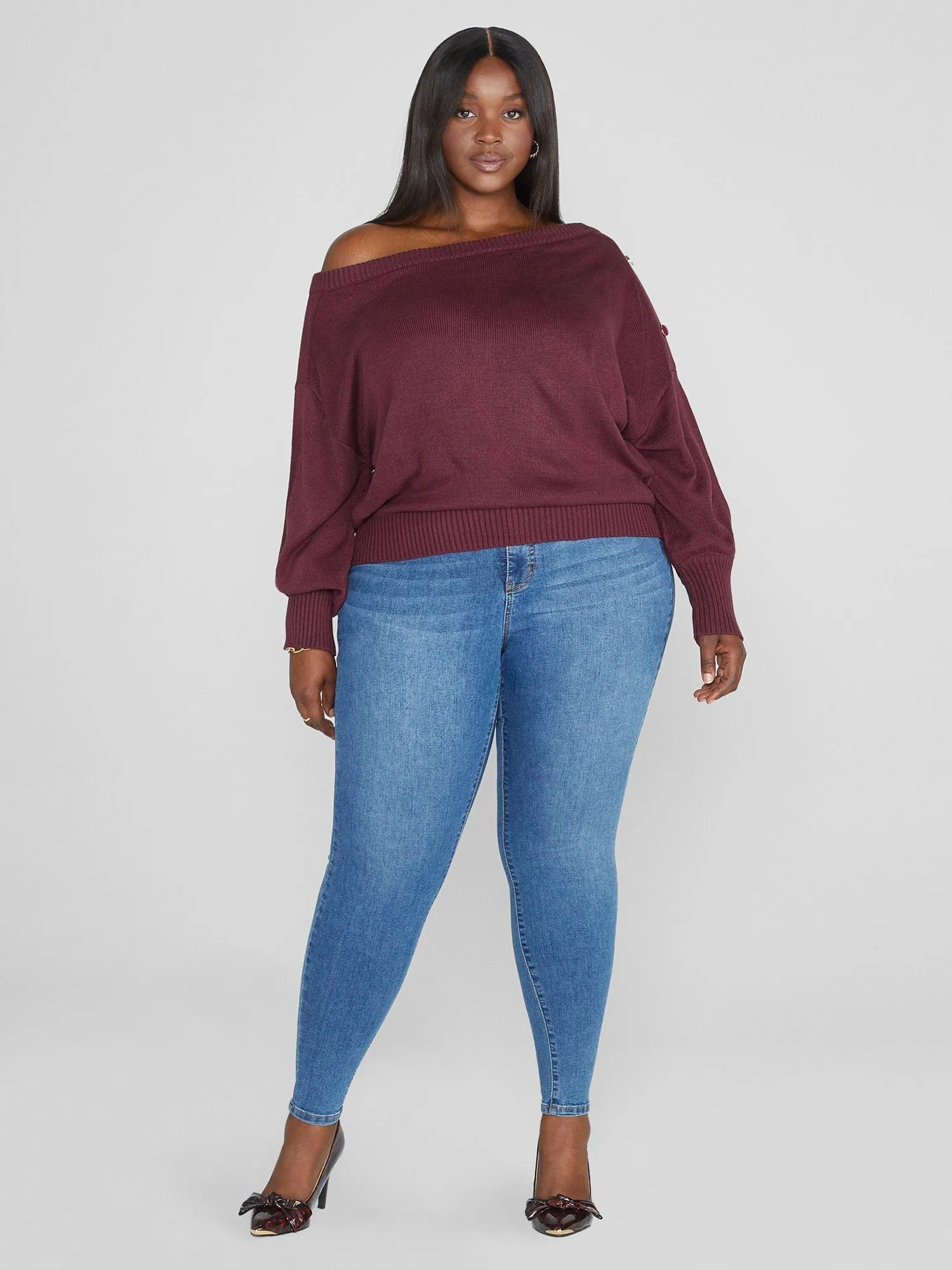 Fashion To Figure - Adrienne Off-Shoulder Sweater