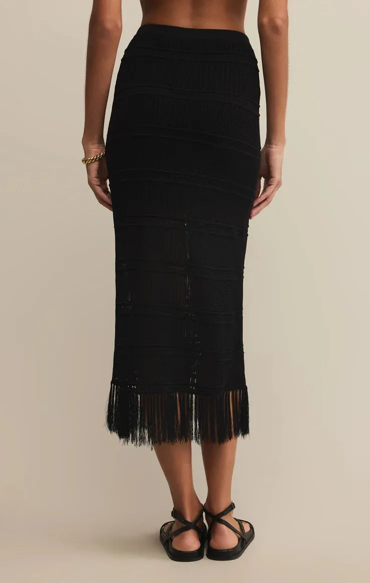 Flynn Crochet Midi Skirt