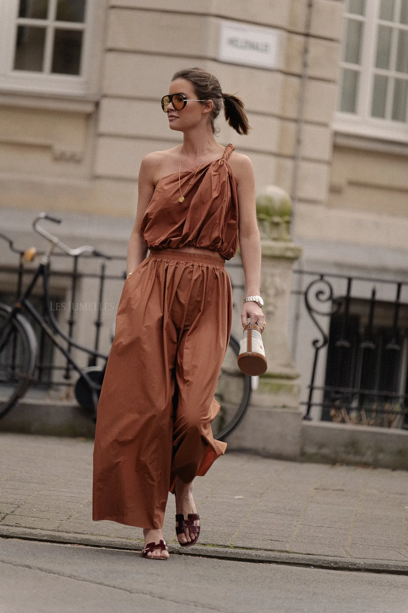 Fran long skirt brown