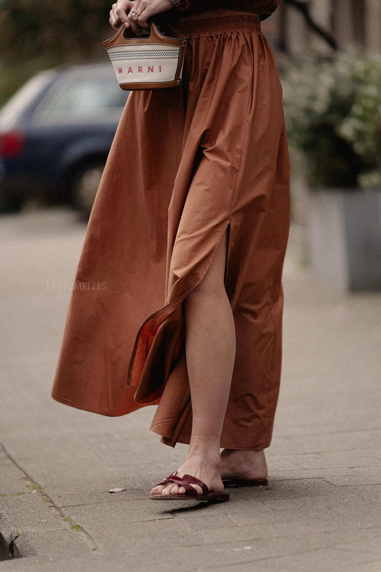 Fran long skirt brown
