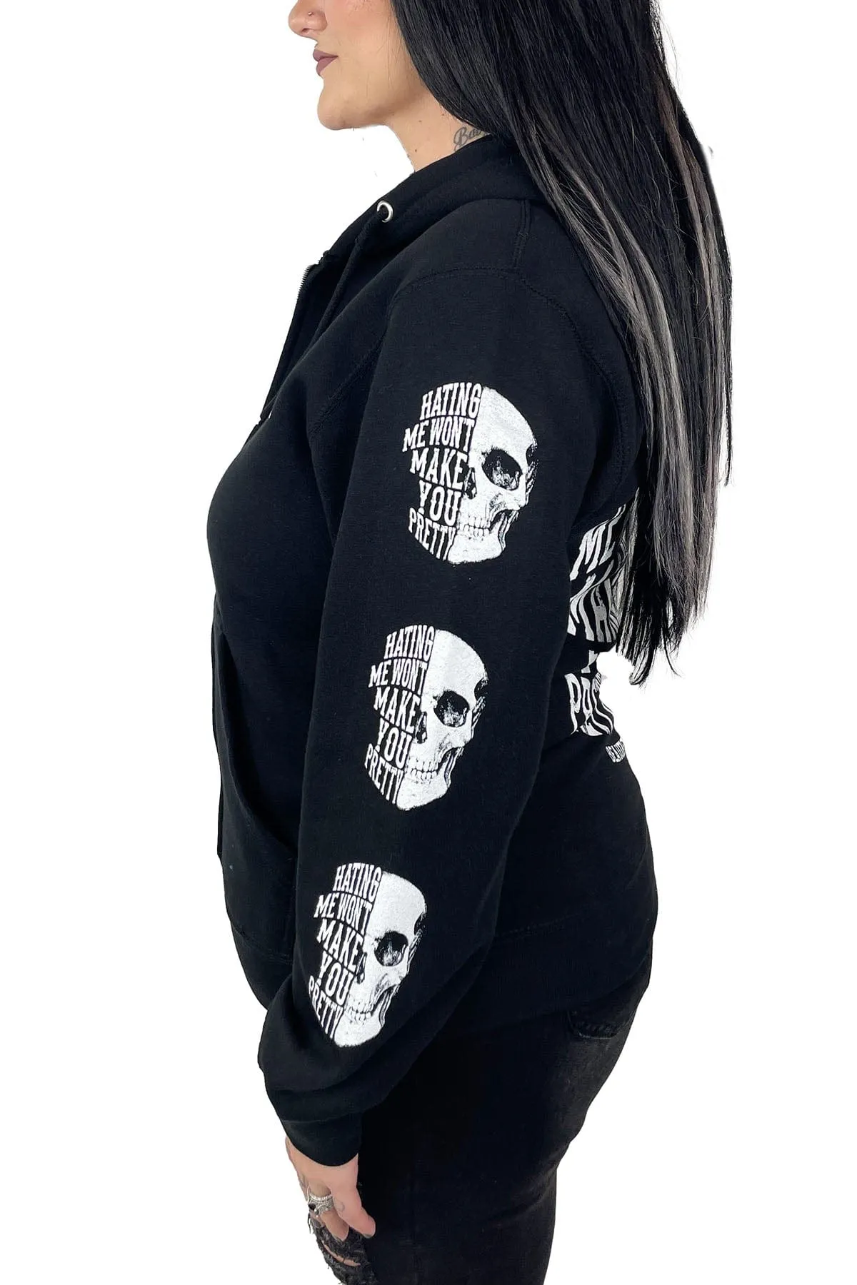 Hating Me Zip Hoodie