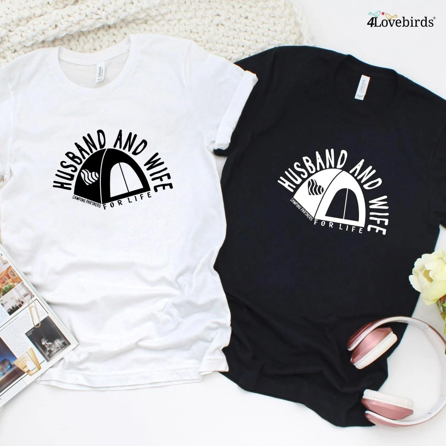 Husband & Wife Matching Set - Camping Partners For Life