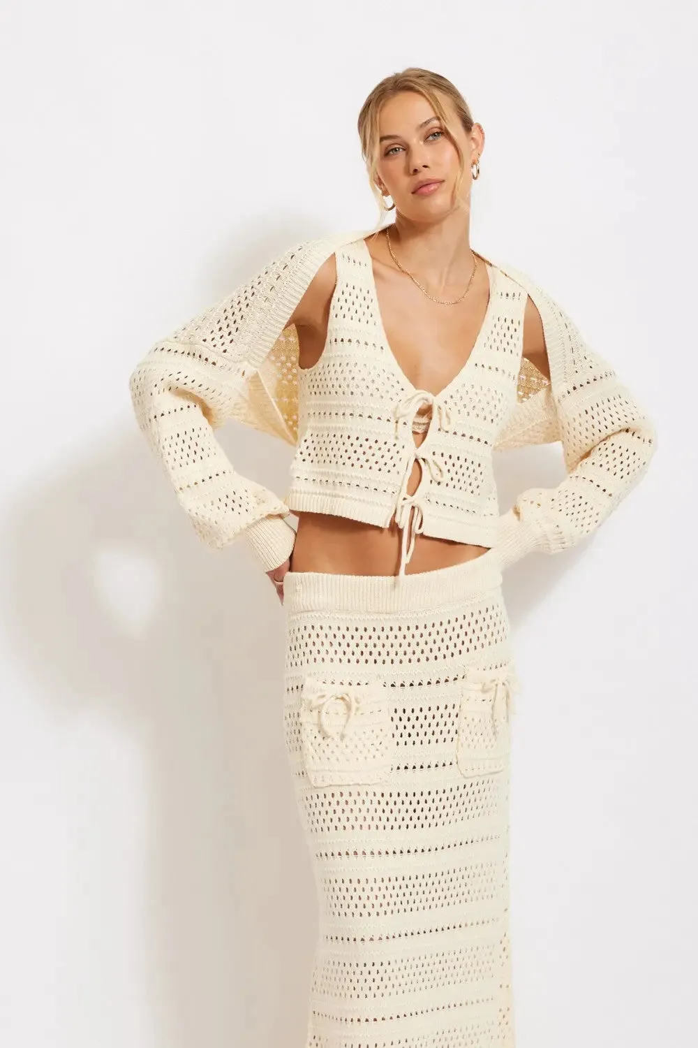 Illa Illa Coco Crochet Bolero  Effortless Boho Elegance