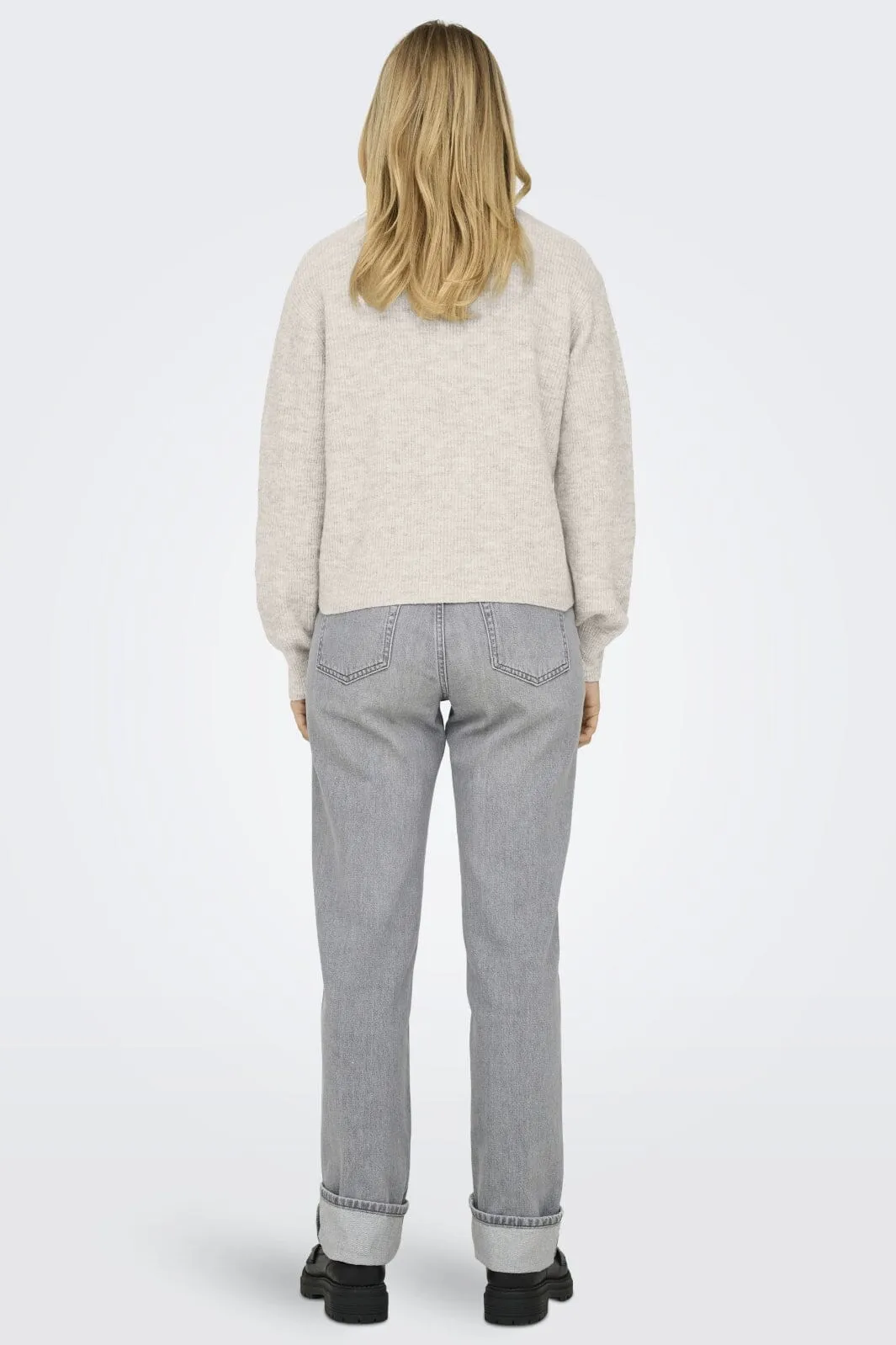 JDY - JDYlumi Life L/S Button Cardiga Knt - 4555407 Birch Melange