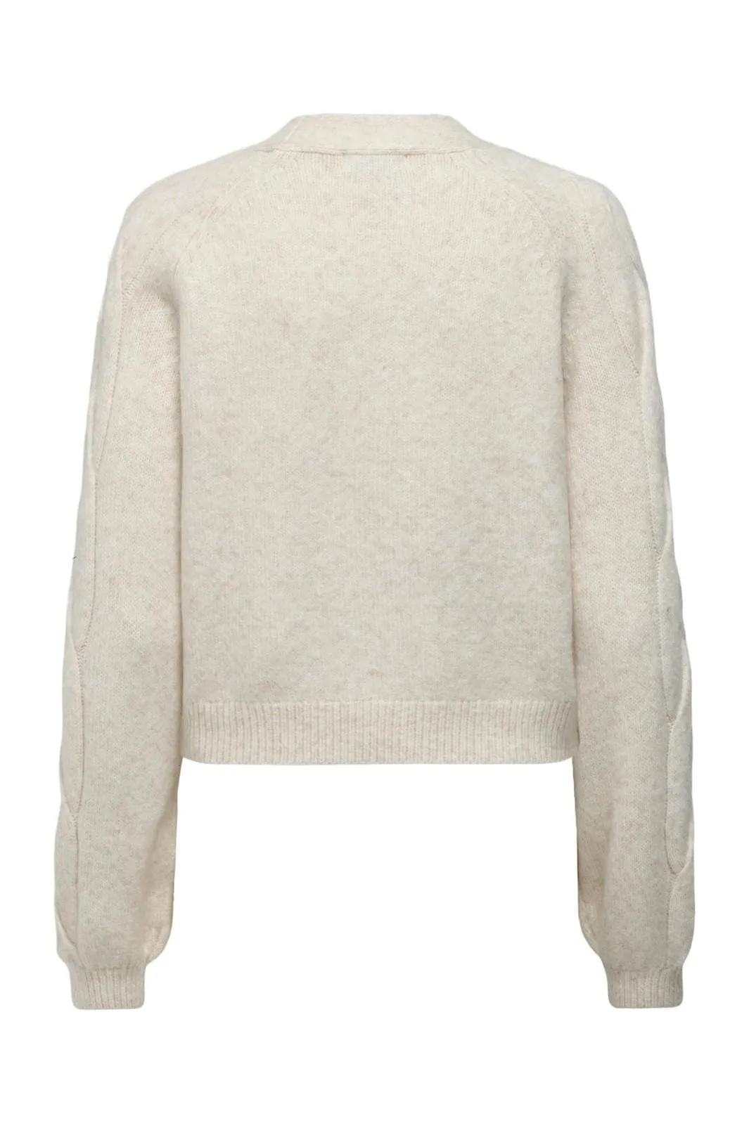 JDY - JDYsusanna L/S Vn Short Cable Cardi. Knt - 4610361 Whitecap Gray Melange