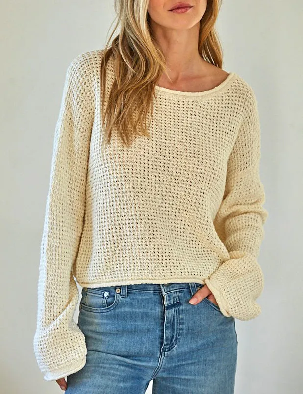 Laurien Loose Knit Cotton Sweater