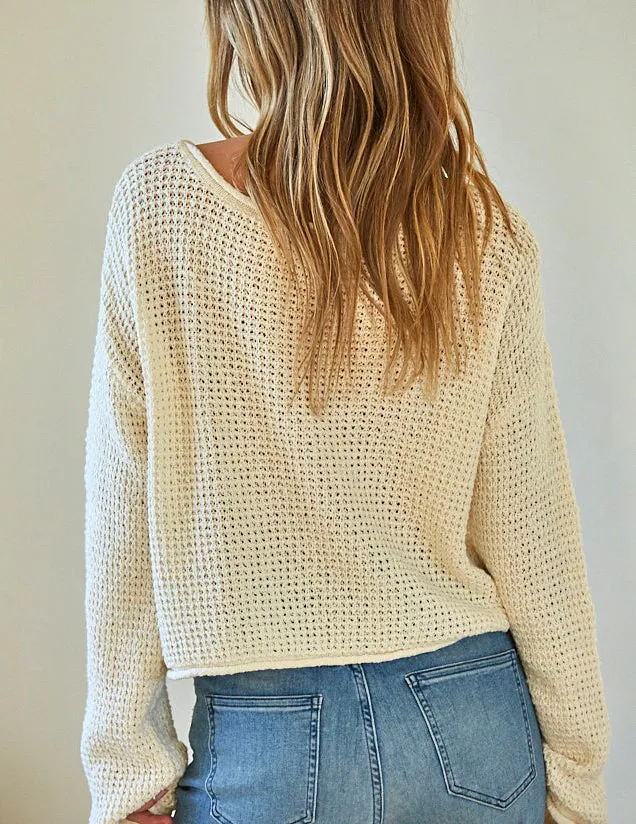 Laurien Loose Knit Cotton Sweater