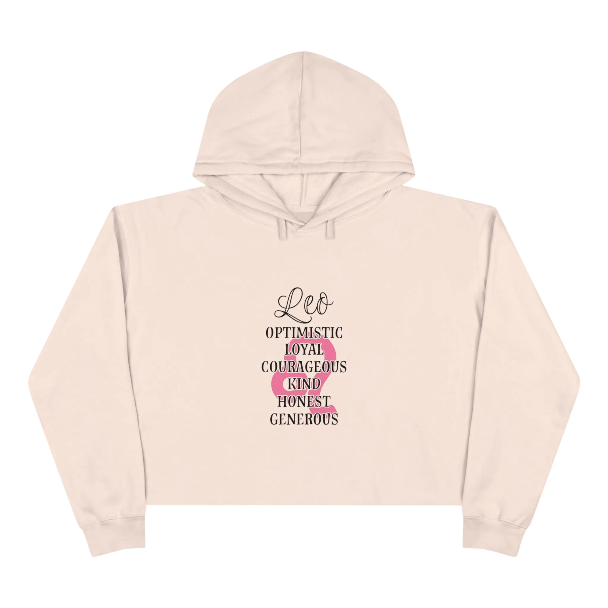 Leo Characteristics Crop Hoodie