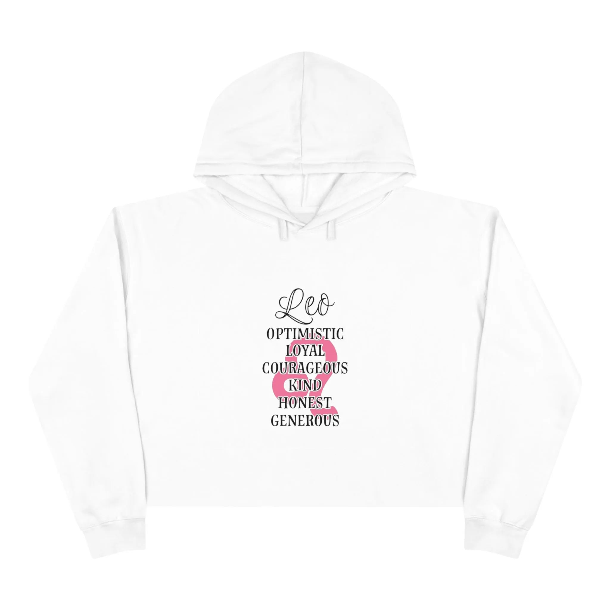 Leo Characteristics Crop Hoodie