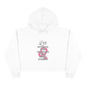 Leo Characteristics Crop Hoodie