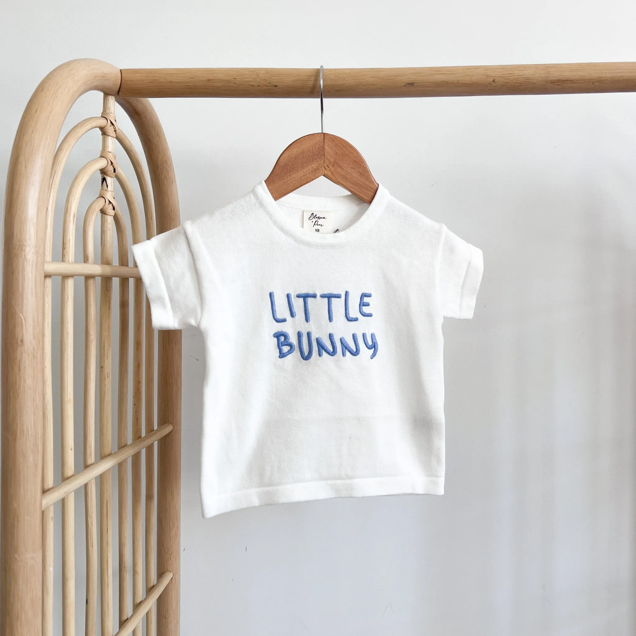 'Little Bunny' Oversized Tee | Blue
