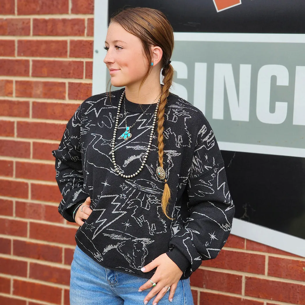 Marfa Lights Crop Sweatshirt