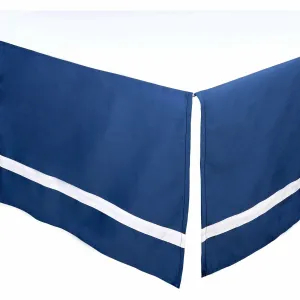 Navy Tailored Crib Dust Ruffle