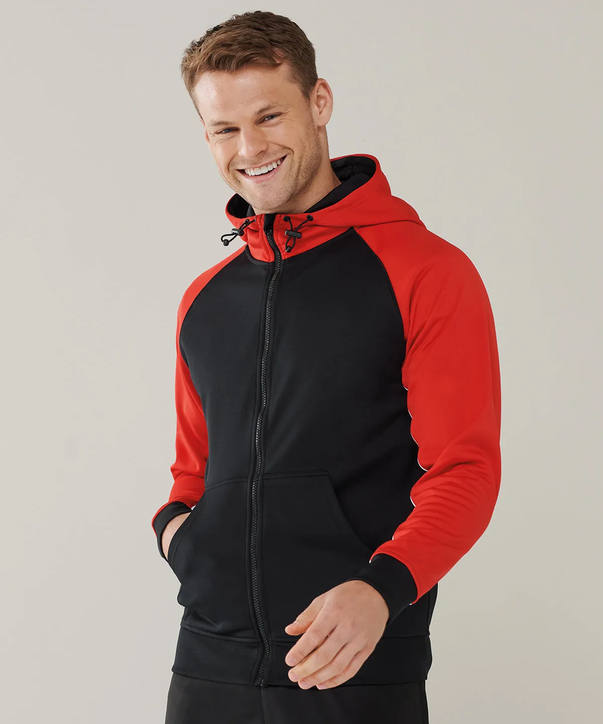 Navy/Royal/White - Panelled sports hoodie