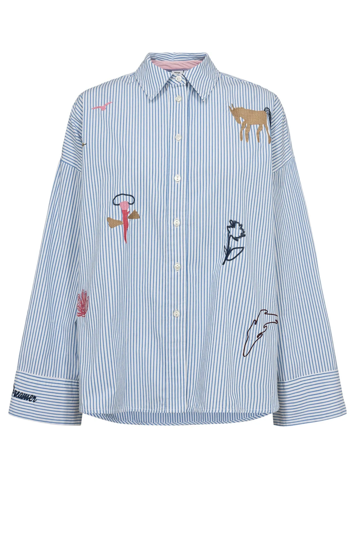 Nümph 705223 NUDEBORA Blue & White Embellished Shirt