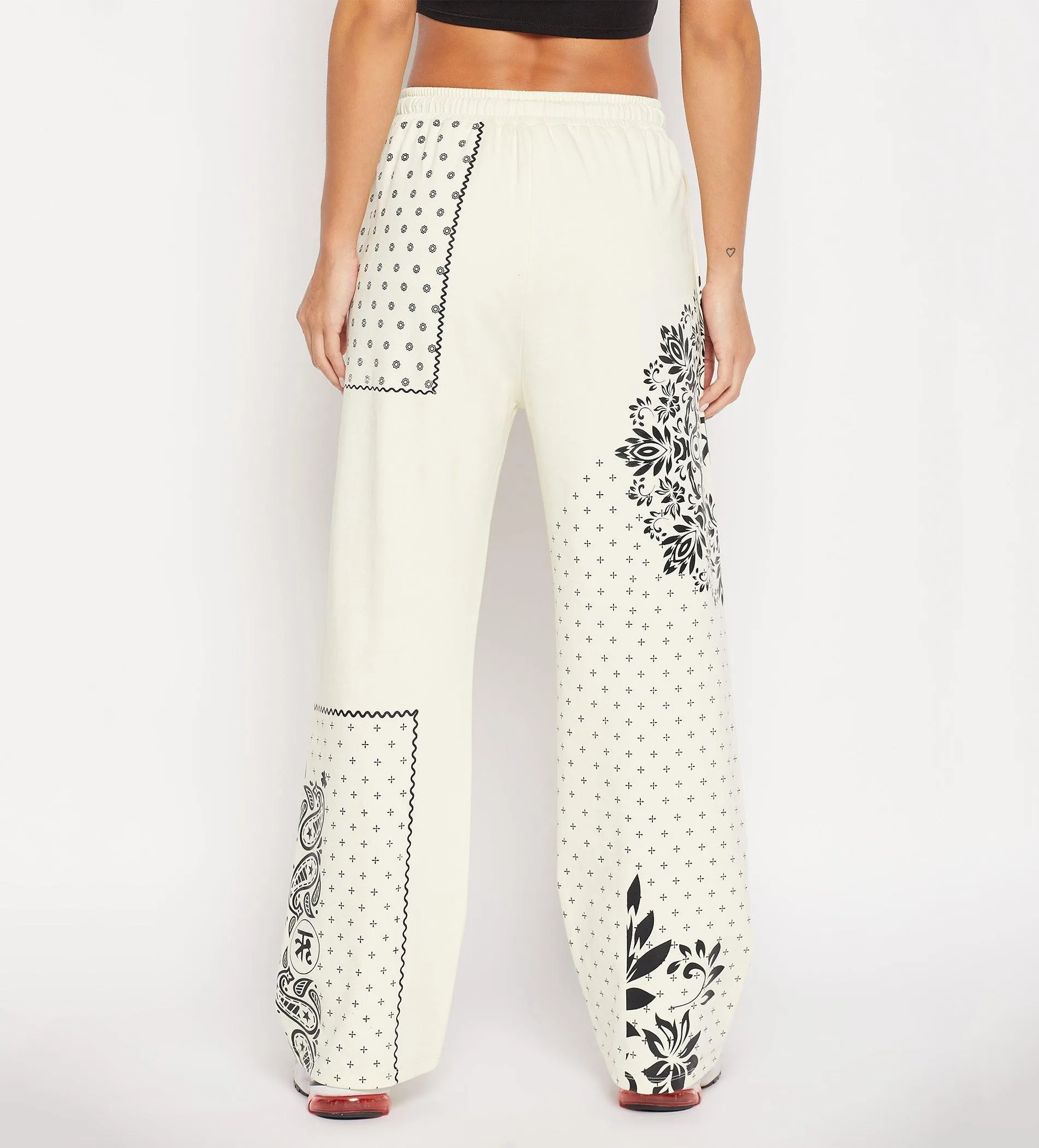 Off-White Bandana Print Wide Leg Trouser for Women