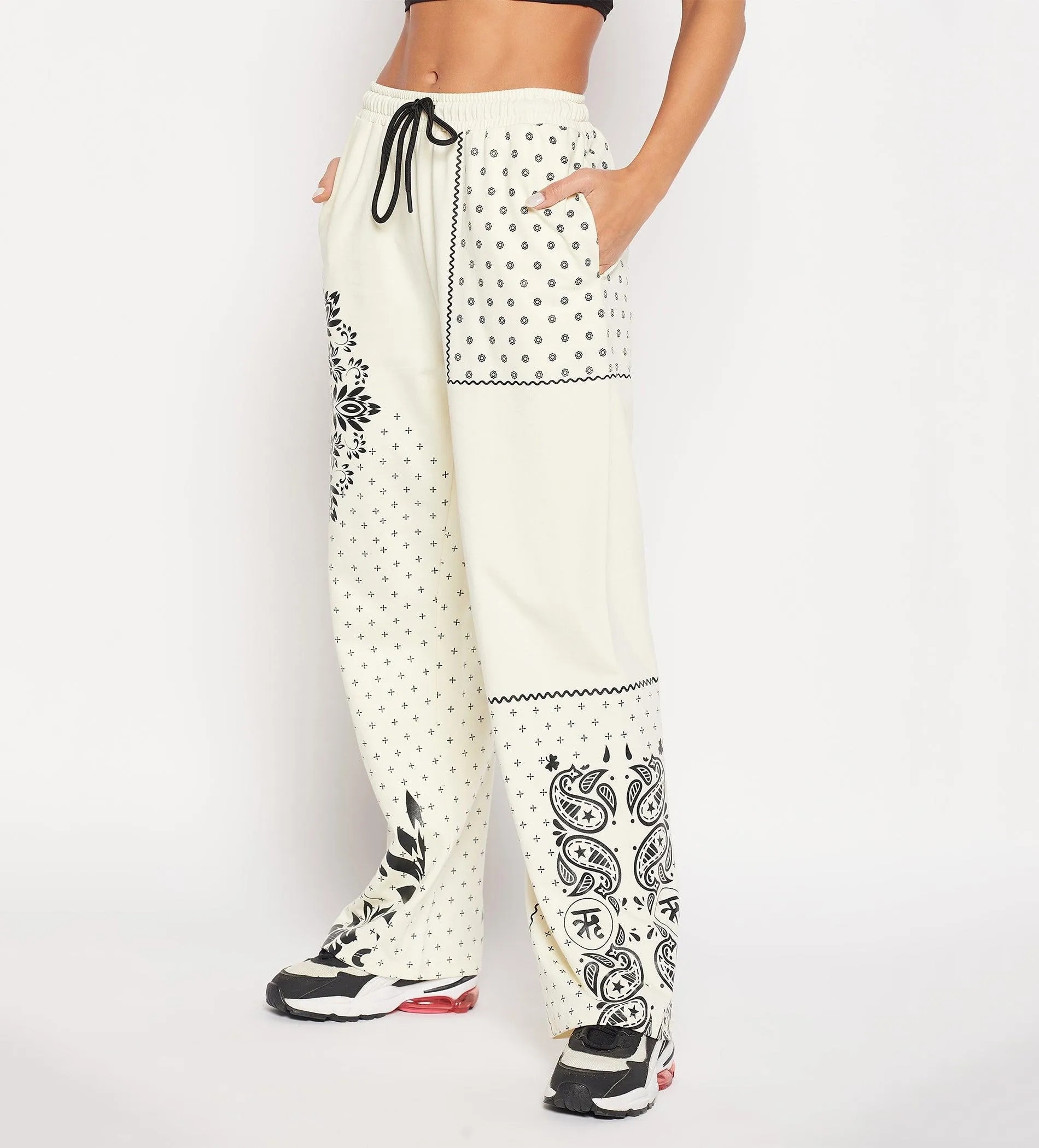 Off-White Bandana Print Wide Leg Trouser for Women